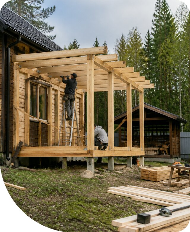 Строительство пристроек и построек на участке в Кропоткине